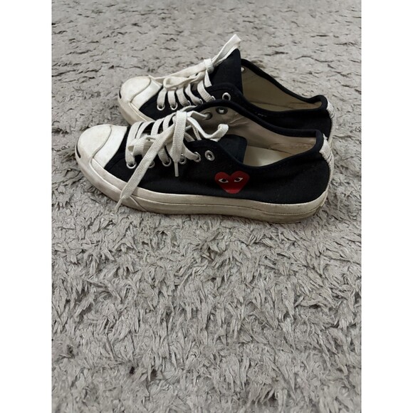 Comme des Garcons PLAY x Converse Jack Purcell Low Top Sneakers Women'7 Men 5.5 - Picture 5 of 9